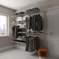 Гардеробная система Max G210 графит 2050x2250x450 Промет 11 полок